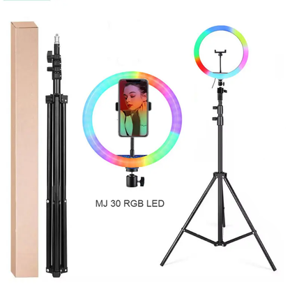 MJ-36 RGB LED Soft Ring Light With Stand-Selfie Light تنزوت