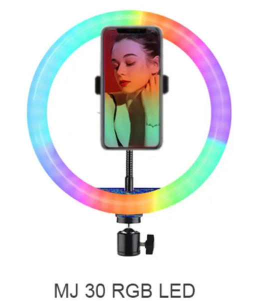 MJ-36 RGB LED Soft Ring Light With Stand-Selfie Light تنزوت