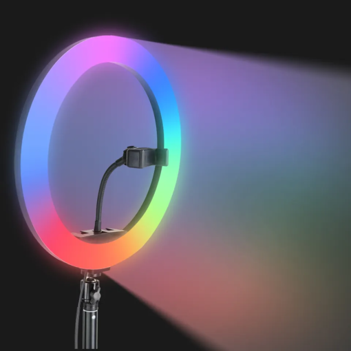 MJ-36 RGB LED Soft Ring Light With Stand-Selfie Light تنزوت