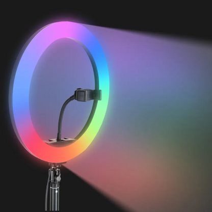 MJ-36 RGB LED Soft Ring Light With Stand-Selfie Light تنزوت