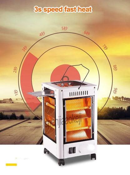 Chauffage Electrique et Gril 360 Degrés Eco Faible Consommation 5 façades 2000 W تنزوت