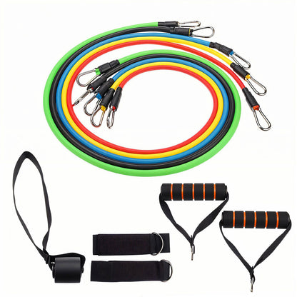 Cordes élastiques de musculation Ensemble de bandes pour sport 11Pcs (5Kg-45Kg) – طقم التدريب المنزلي تنزوت