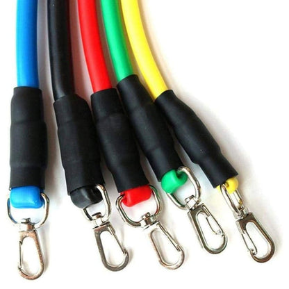 Cordes élastiques de musculation Ensemble de bandes pour sport 11Pcs (5Kg-45Kg) – طقم التدريب المنزلي تنزوت