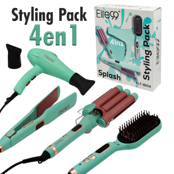 Elite99 Styling 4en1 Pack Ultime pour des Cheveux Parfaits – مجموعة العناية بالشعر 4في1 تنزوت