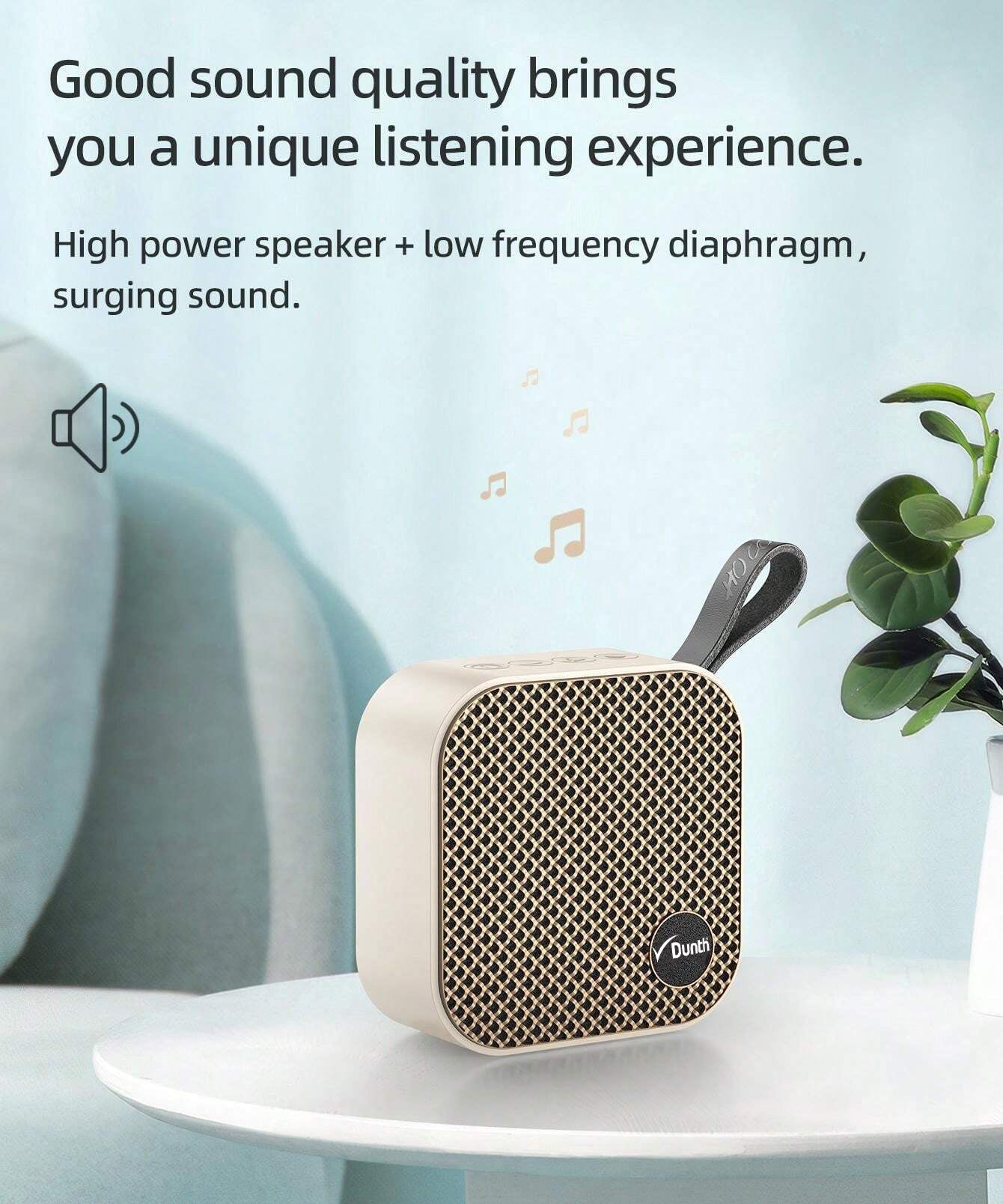 Mini ampli haut parleur sans fil bluetooth, enceinte bluetooth haute fidélité étanch IPX6 5W DUNTH DU-SP073 - تنزوت