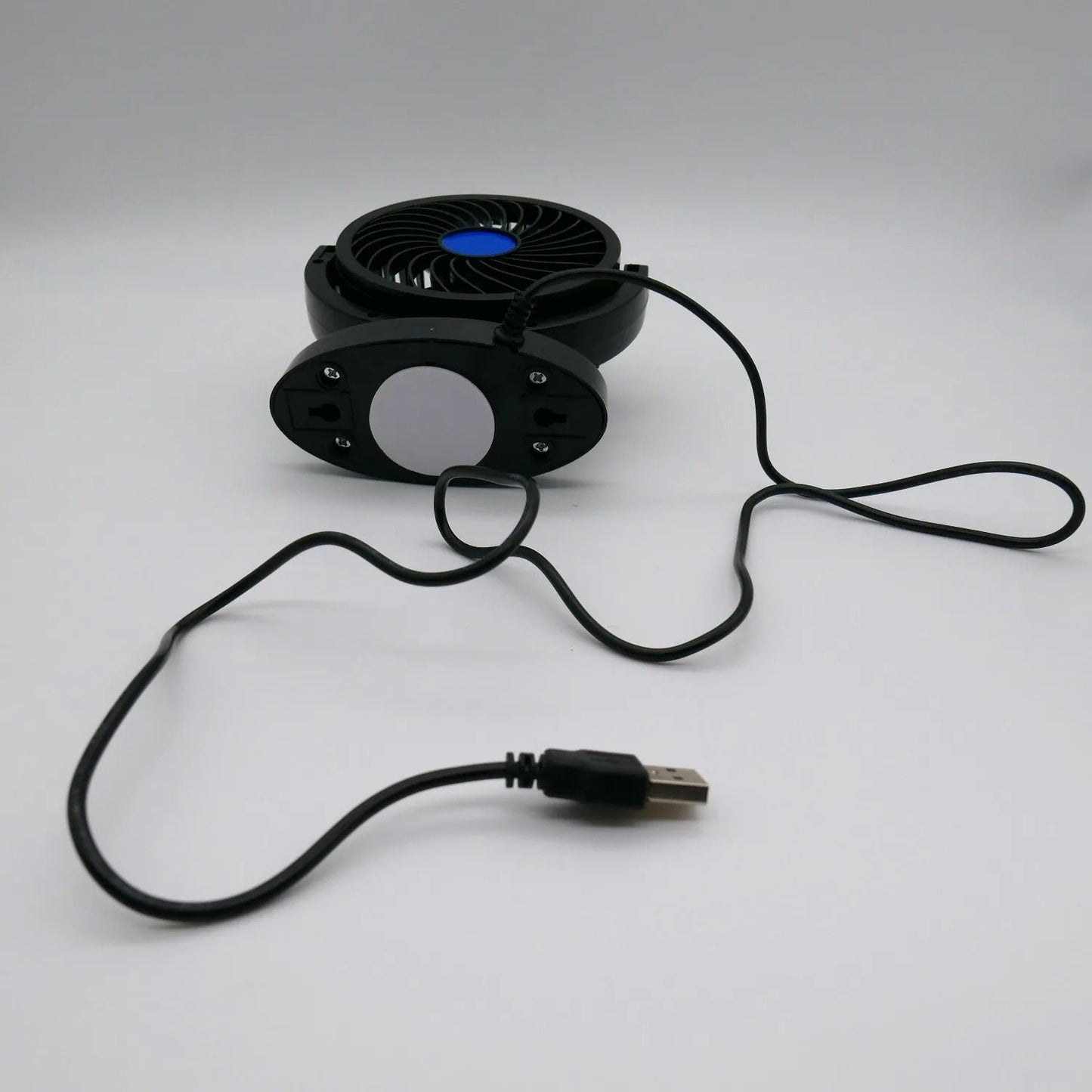 Ventilateur électrique 12V pour tableau de bord de voiture, rotatif à 360 degrés - تنزوت