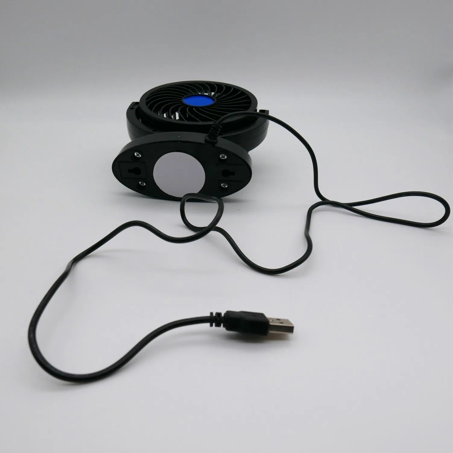 Ventilateur électrique 12V pour tableau de bord de voiture, rotatif à 360 degrés - تنزوت