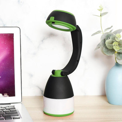 Lampe de poche 3 en 1 , bureau et camping 180 réglable , 3 modes, rechargeable avec fonction batterie externe تنزوت