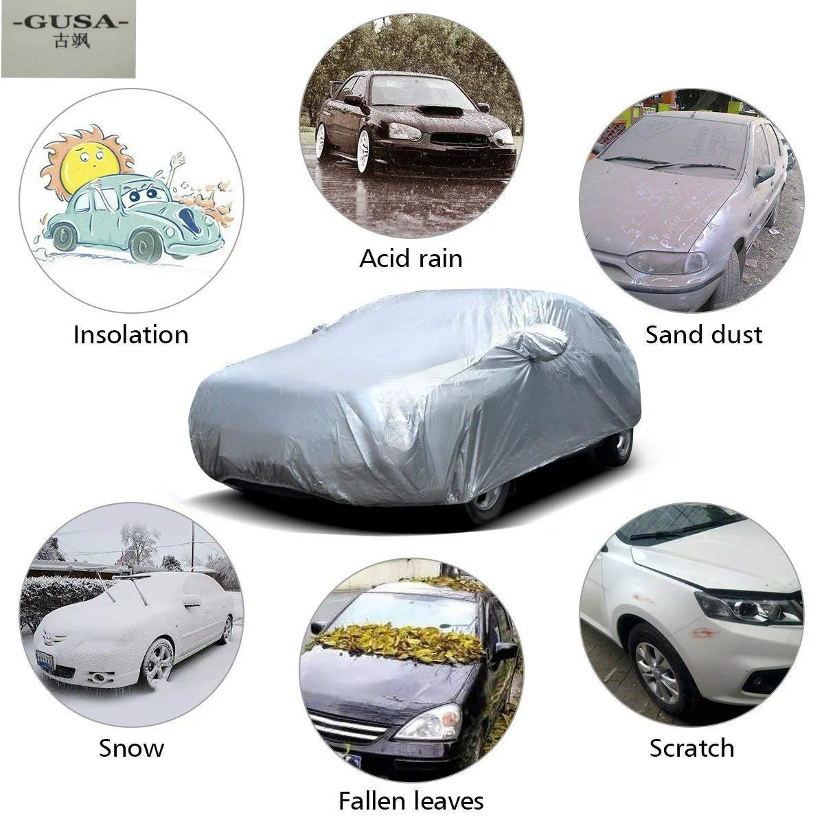 Bâche Auto Housse de Protection 4 Saisons (Tout types de voiture) /M/L/XL - تنزوت