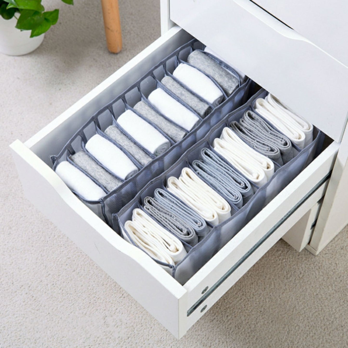 Organisateur de Sous-Vêtement Transparent 3PCS dans Tiroirs تنزوت