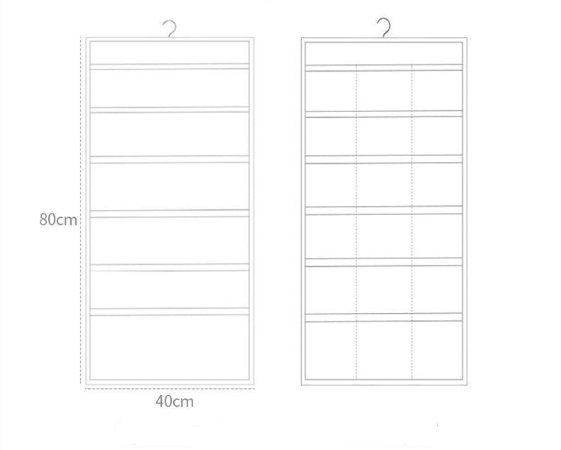 Organisateur de sous-vêtements multi-poches Double face suspendu de chaussettes de soutien-gorge تنزوت