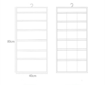 Organisateur de sous-vêtements multi-poches Double face suspendu de chaussettes de soutien-gorge تنزوت