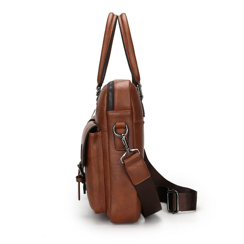 Cartable Homme en Simili Cuir Design Élégant Jeep Marron – حقيبة جلدية لون بني تنزوت