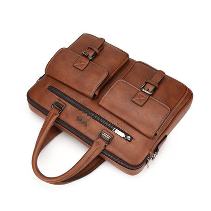 Cartable Homme en Simili Cuir Design Élégant Jeep Noir – حقيبة جلدية لون أسود تنزوت
