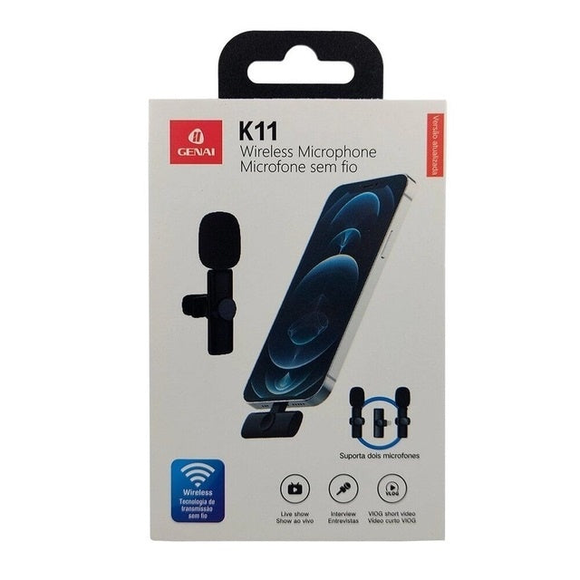 K11 Microphone-cravate sans fil Recording Audio Video Androïd / iPhone - تنزوت