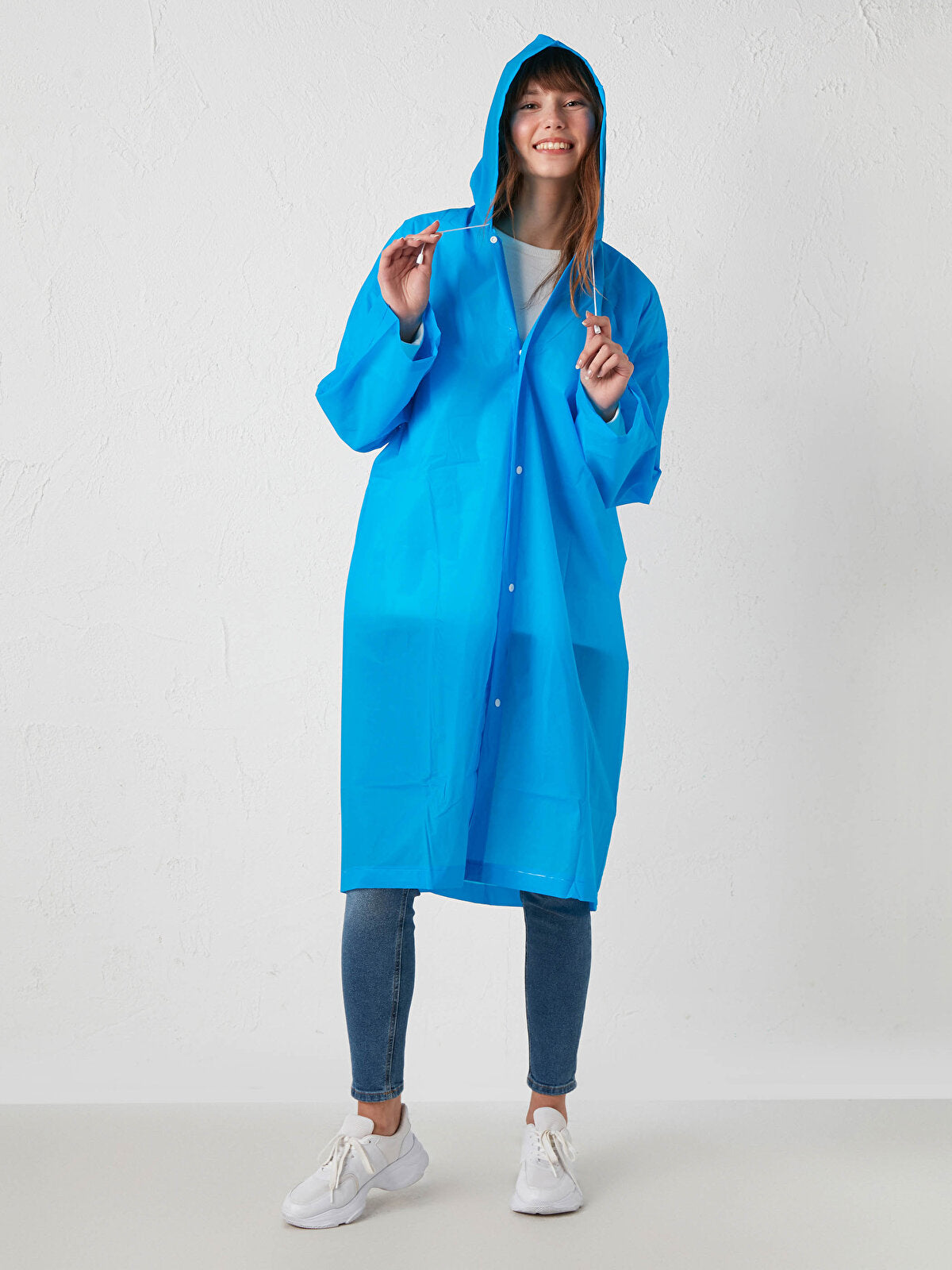Manteau imperméable à capuche transparent, léger et réfléchissant, تنزوت