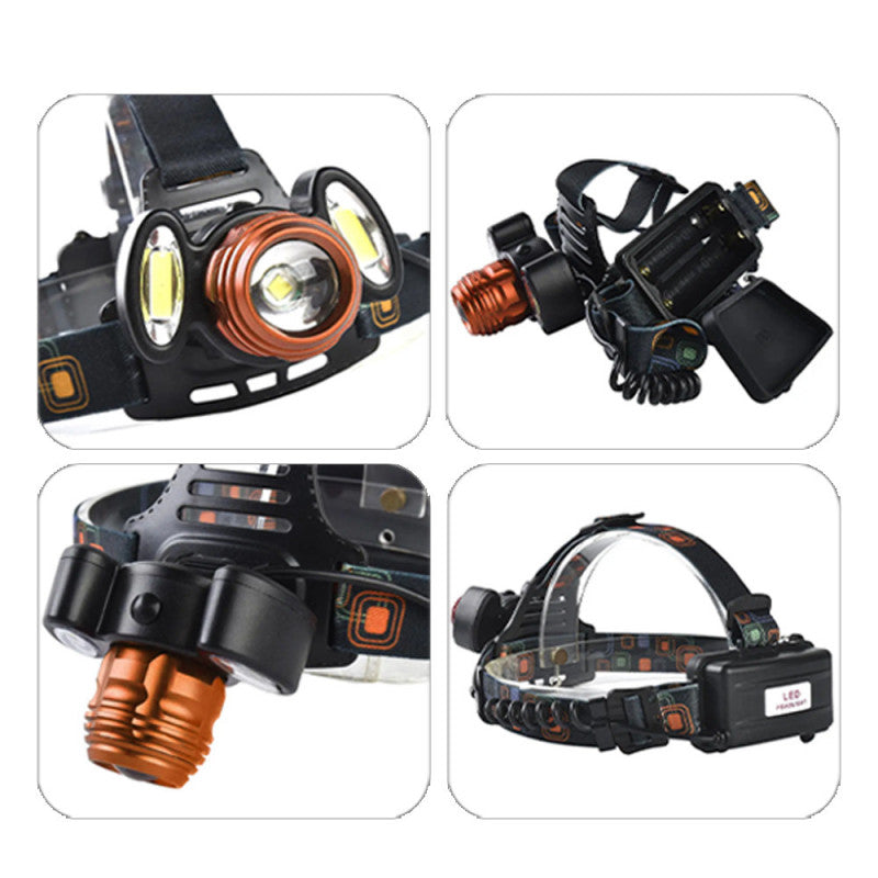 Lampe Frontale Lumineuse Sans Fil Avec 4 Modes D’eclairages Et Avec Zoom BEETRO LA-294 تنزوت