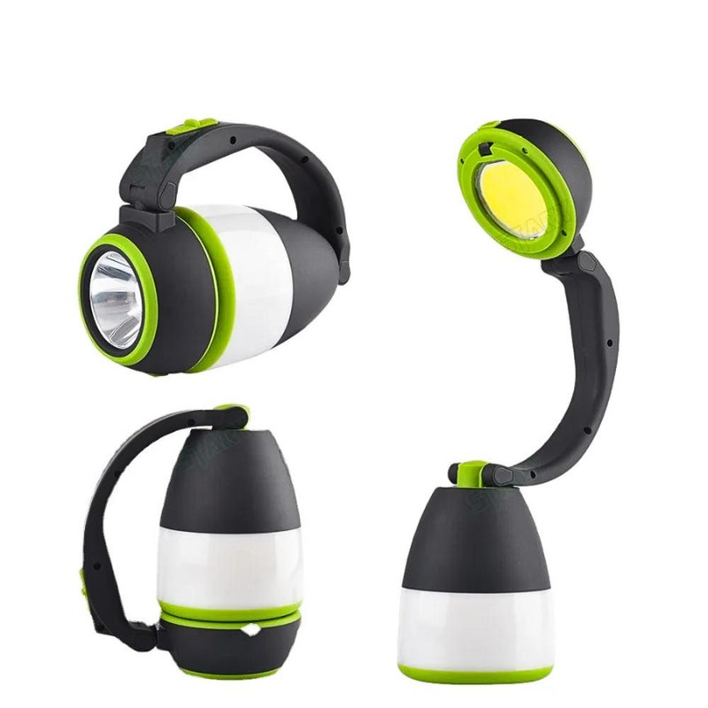 Lampe de poche 3 en 1 , bureau et camping 180 réglable , 3 modes, rechargeable avec fonction batterie externe تنزوت