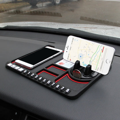 Support de téléphone antidérapant 4en1 Multifonctionnel en Silicone pour Tableau de Bord de Voiture - حامل هاتف لوحة سيارة من السيليكون متعدد الوظائف - تنزوت