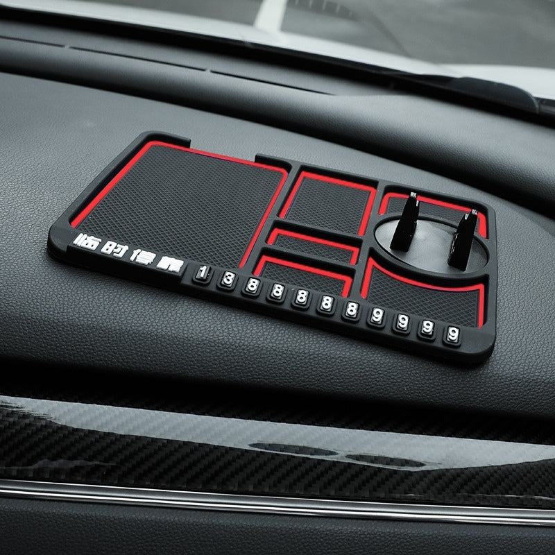 Support de téléphone antidérapant 4en1 Multifonctionnel en Silicone pour Tableau de Bord de Voiture - حامل هاتف لوحة سيارة من السيليكون متعدد الوظائف - تنزوت