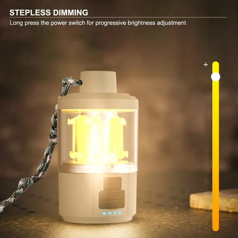Lanterne Led Portable d'extérieur avec chargement de Type C, Power Bank, lampe de tente, fonction batterie externe تنزوت