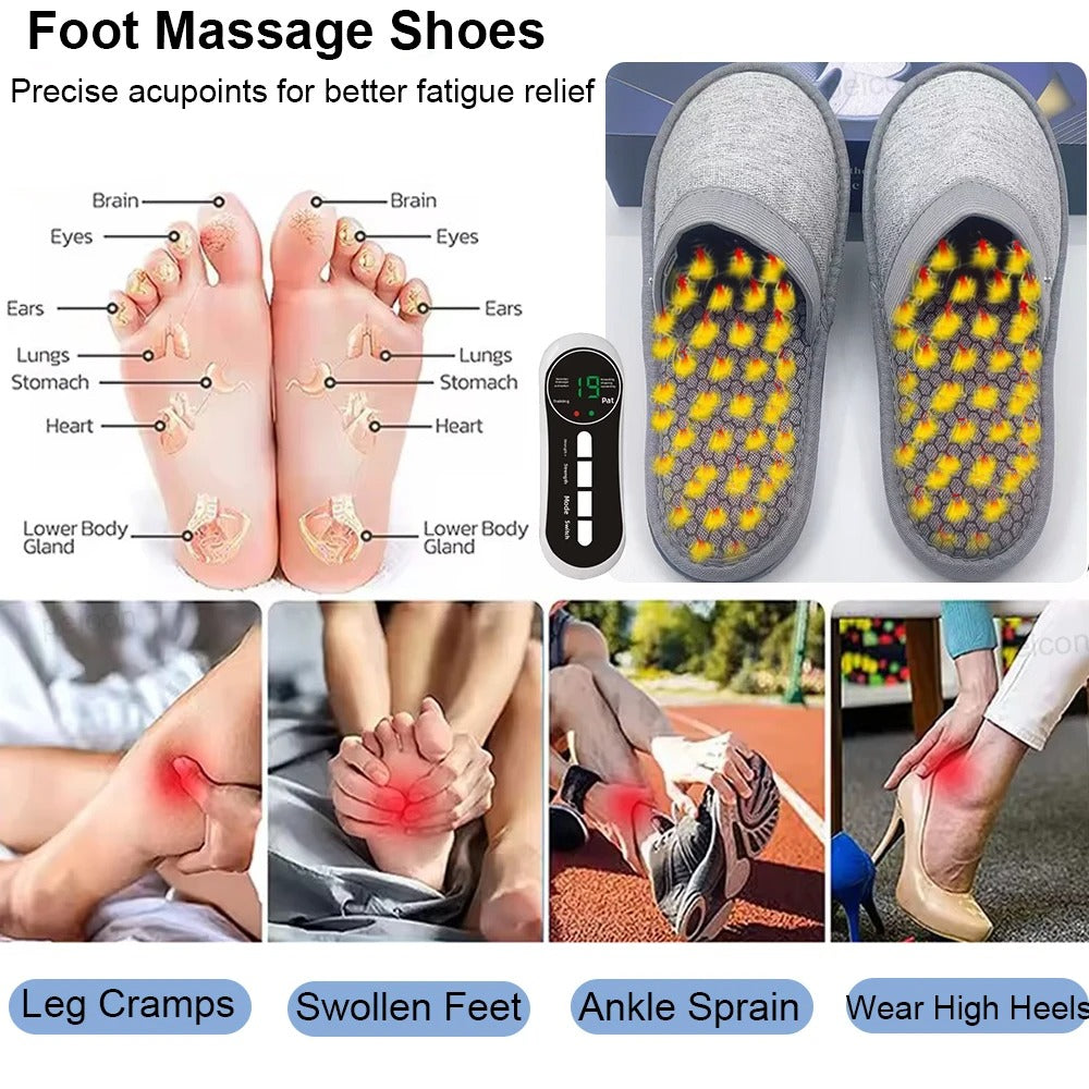 Pantoufles de massage USB pour thérapie électrique à impulsions تنزوت