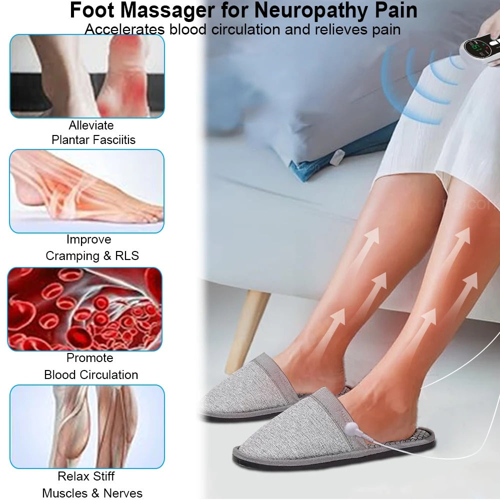 Pantoufles de massage USB pour thérapie électrique à impulsions تنزوت