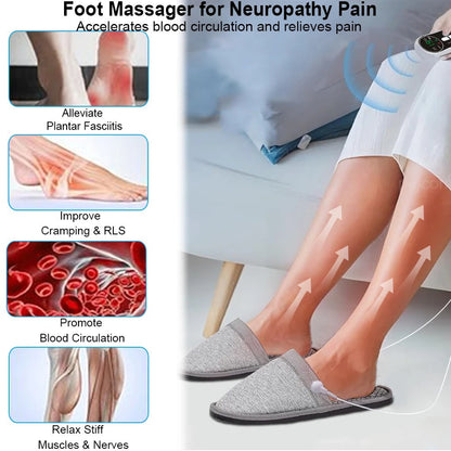 Pantoufles de massage USB pour thérapie électrique à impulsions تنزوت