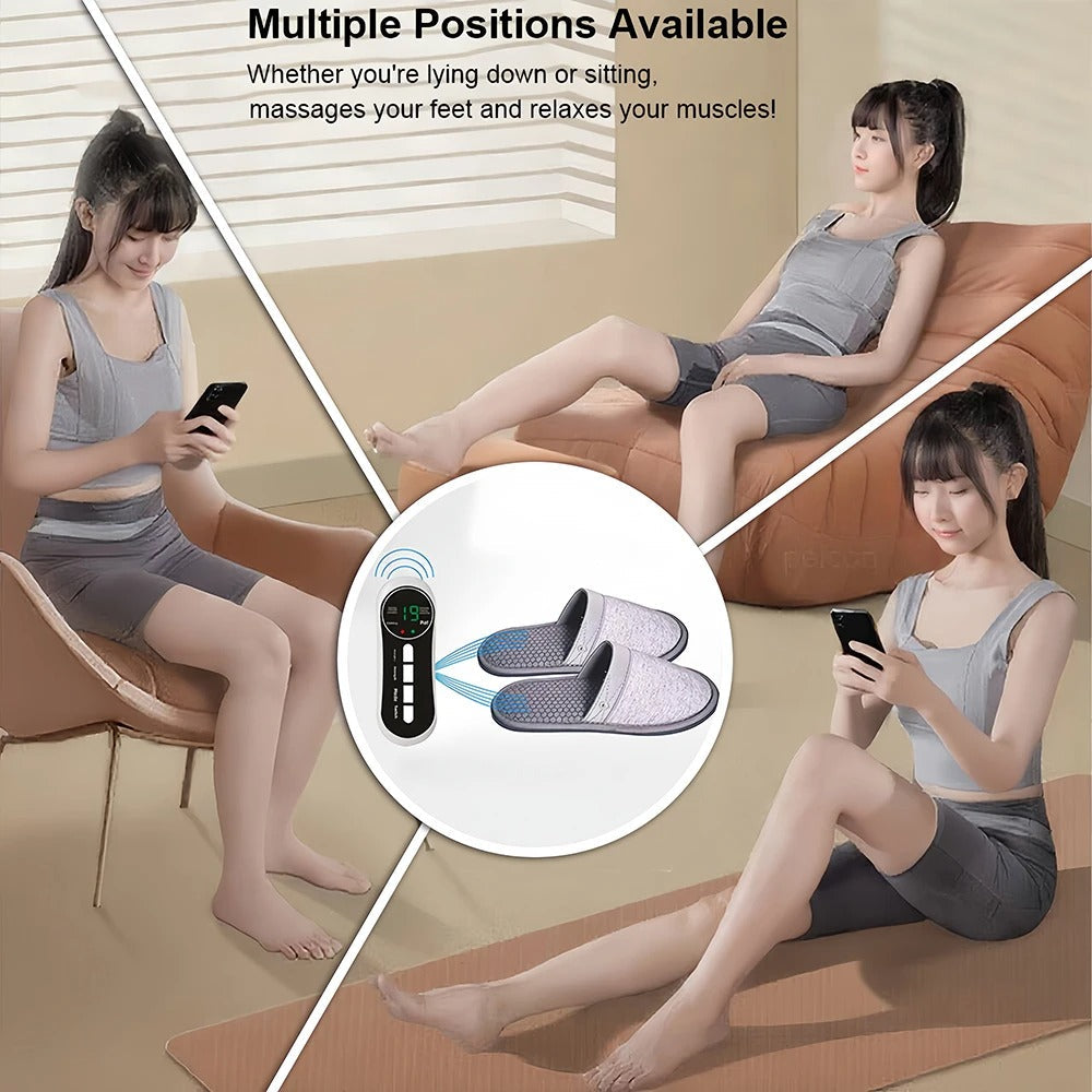 Pantoufles de massage USB pour thérapie électrique à impulsions تنزوت