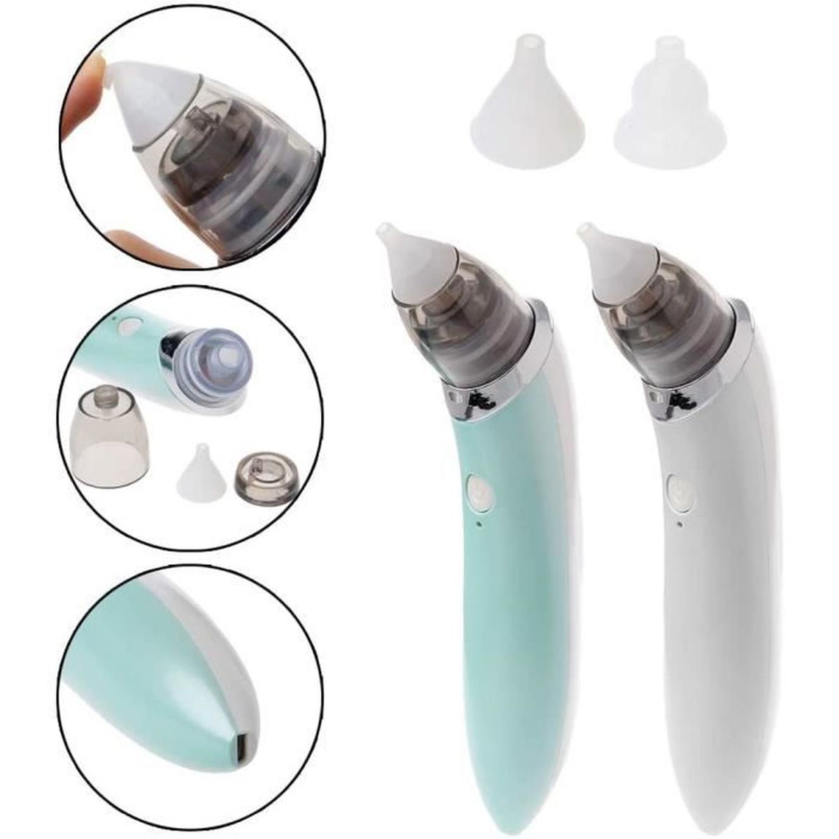 Mouche Nez, Aspirateur nasal électrique pour bébé 2 Tailles D'embouts - شفاطة الأنف الكهربائية للطفل تنزوت