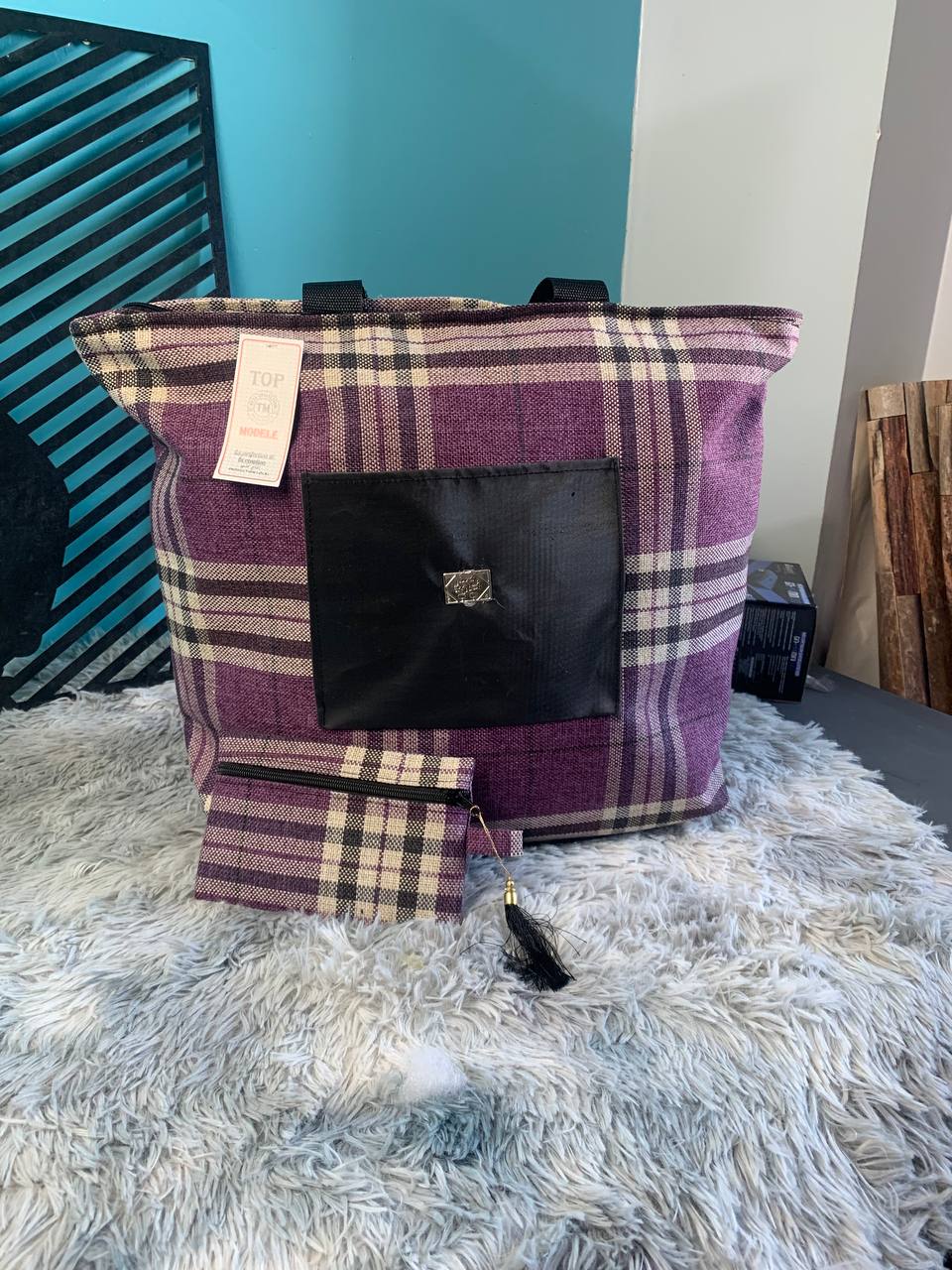 Sac à main burberry Grande capacité avec un portefeuille pour femme تنزوت