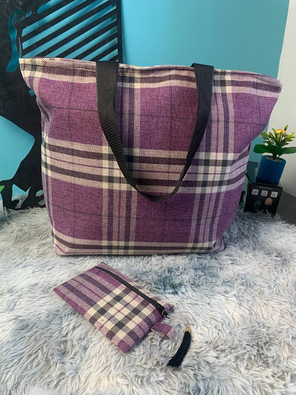 Sac à main burberry Grande capacité avec un portefeuille pour femme تنزوت