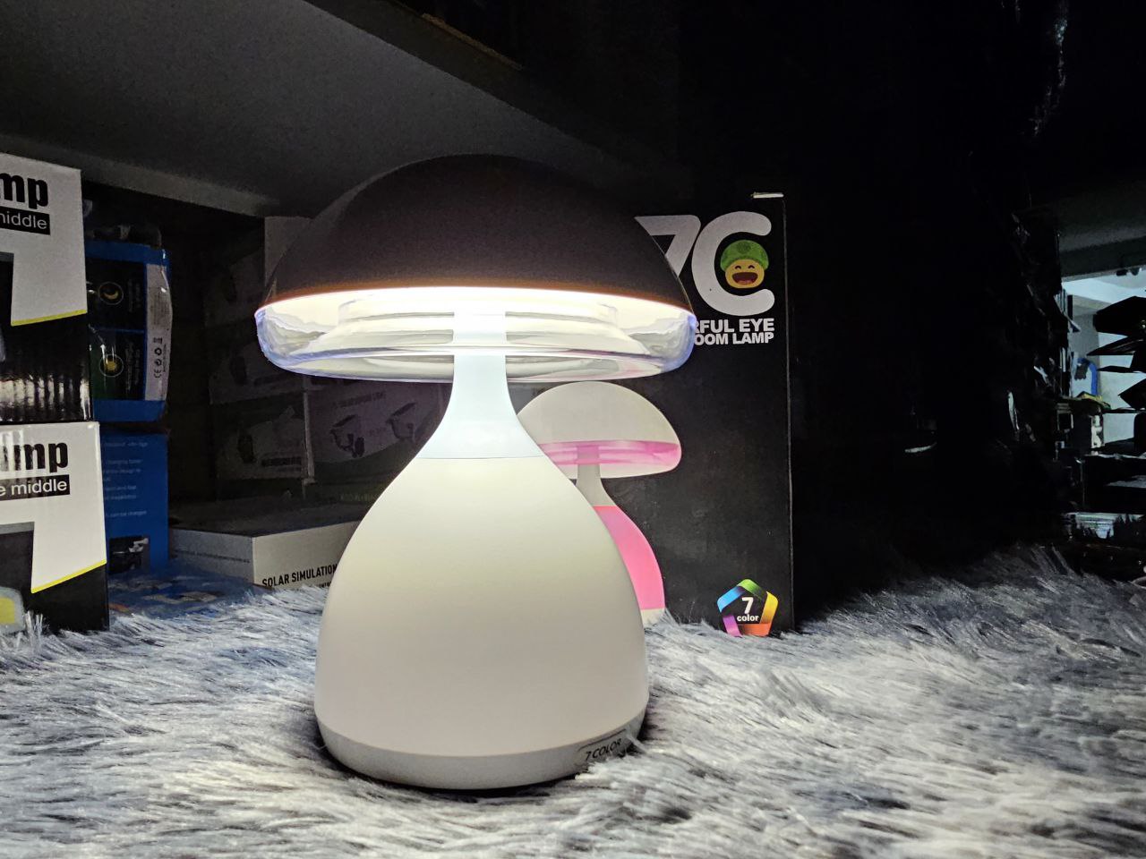 Lampe de chevet LED à capteur tactile Champignon à intensité variable RGB تنزوت
