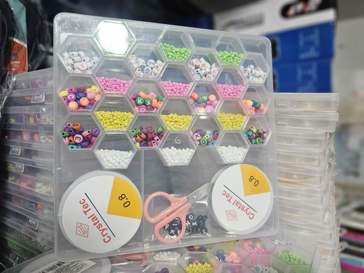 Ensemble de fabrication de bijoux Pour enfant 24 grilles en forme de ruche d'abeille تنزوت