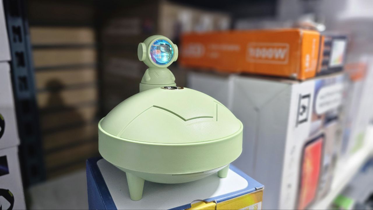 Lampe de coucher de soleil d'astronaute et humidificateur d'air sans fil, diffuseur à batterie Rechargeable1200mAh - تنزوت