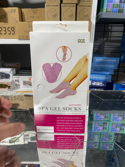 Chaussettes en Gel de Silicone réutilisables, masque pour les pieds, hydratant, blanchissant, exfoliant - جوارب من جل السيليكون لترطيب و تبييض و تقشيير القدم تنزوت
