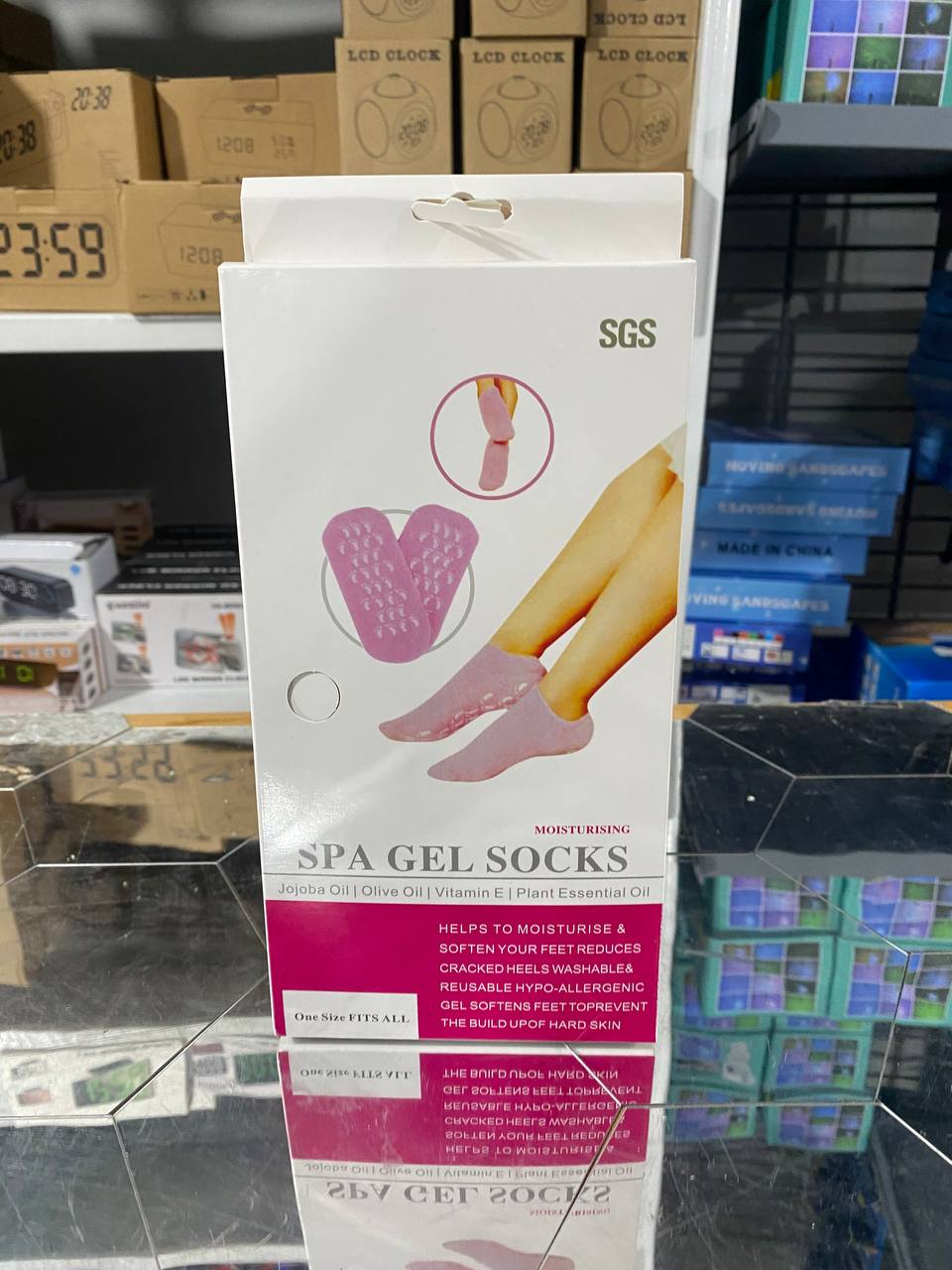 Chaussettes en Gel de Silicone réutilisables, masque pour les pieds, hydratant, blanchissant, exfoliant - جوارب من جل السيليكون لترطيب و تبييض و تقشيير القدم تنزوت