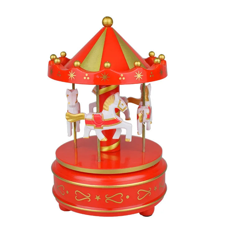 Carrousel Music Box Rotatif à 4 Chevaux Classique Melody تنزوت