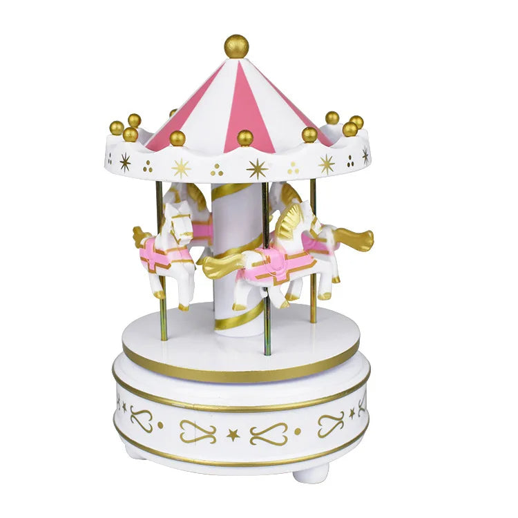 Carrousel Music Box Rotatif à 4 Chevaux Classique Melody تنزوت