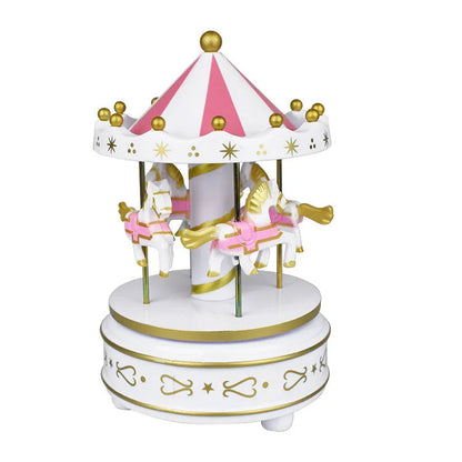 Carrousel Music Box Rotatif à 4 Chevaux Classique Melody تنزوت