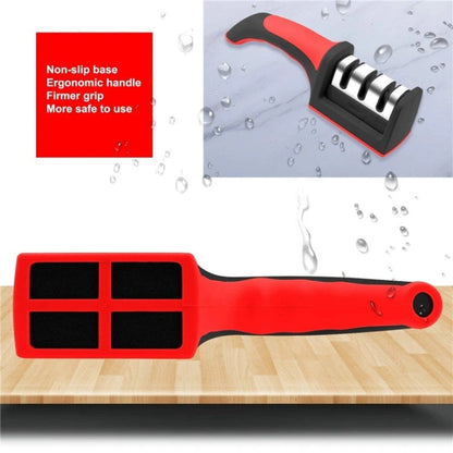 Aiguisoir de couteaux a 3 étapes en acier diamant enduit de céramique , outils d’affûtage de cuisine تنزوت