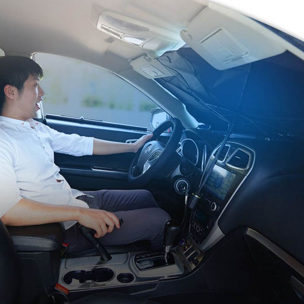 Pare-soleil pliable pour voiture protection solaire bloc UV - تنزوت