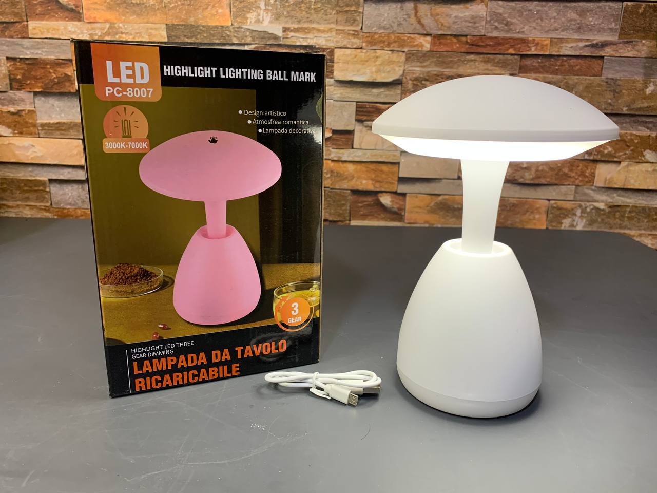 Veilleuse LED Tactile Sans Fil à Intensité Réglable avec Chargeur USB - تنزوت