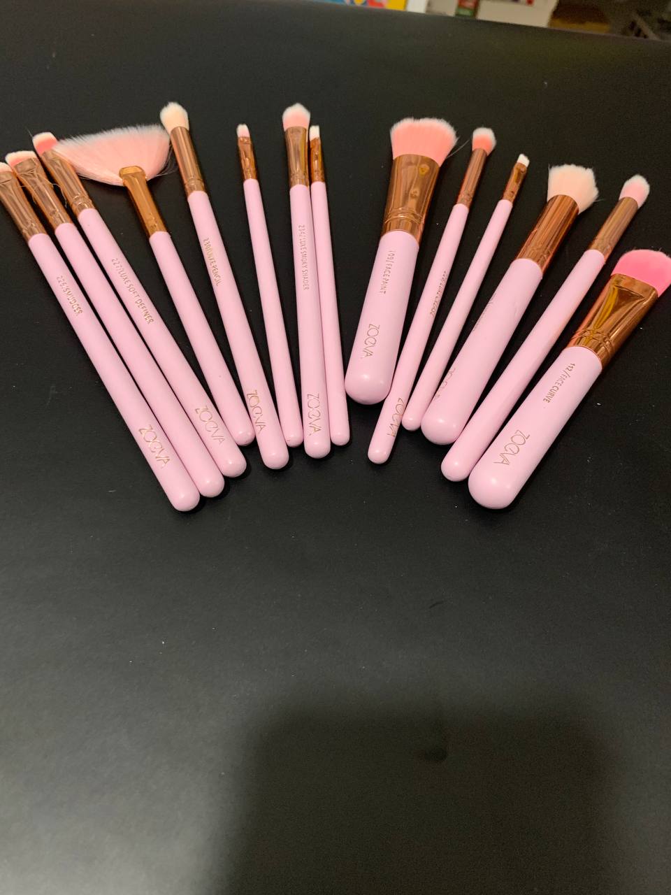 Lot de 15 Pinceaux zoeva professionnels avec trousse تنزوت