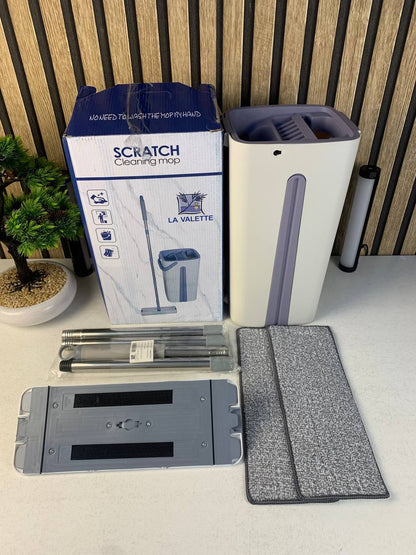 Balai-serpill-re-plat-avec-seau-deux-compartiments-et-lingettes-en-microfibre-ممسحة-مايكروفيبر-مع-دلو-بغرفتين-للفصل-بين-الماء-النظيف.png