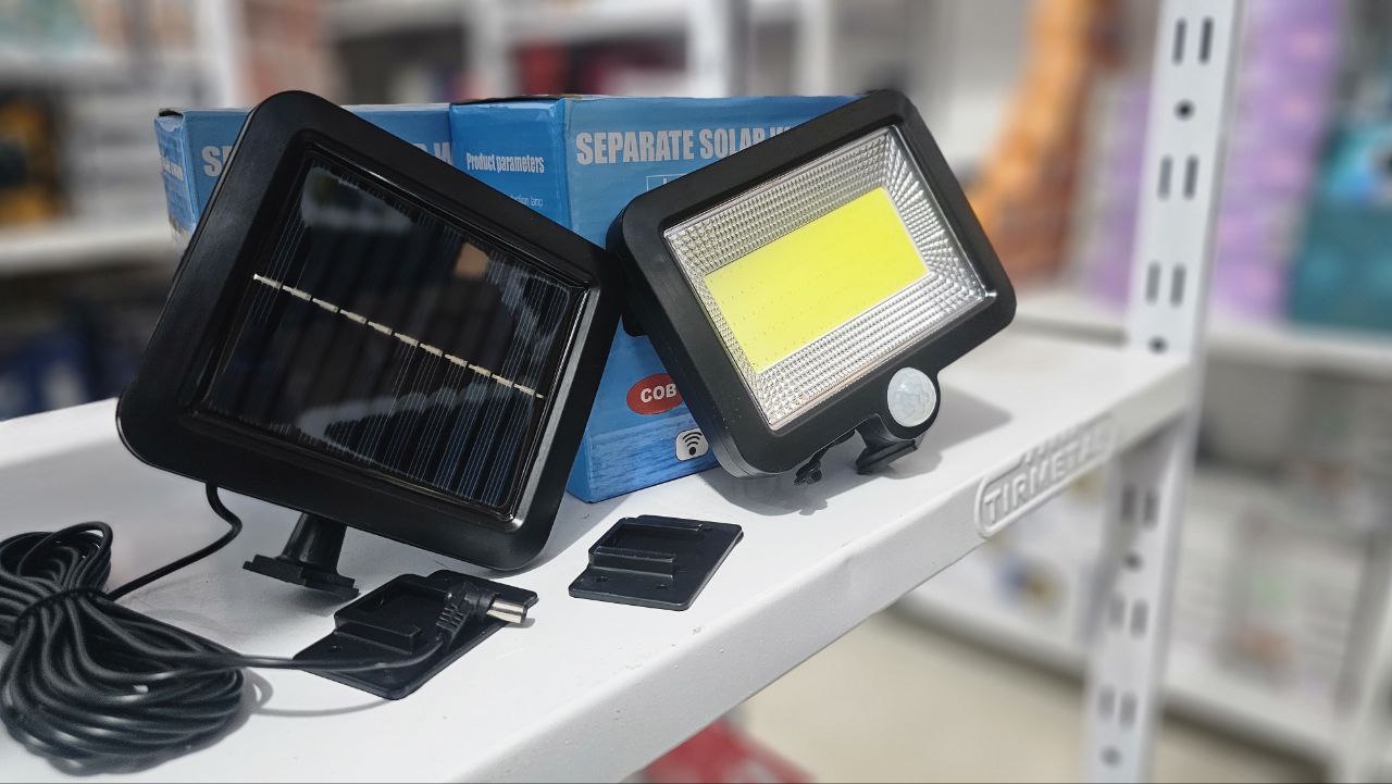 Lampe projecteur solaire LED et détecteur de mouvement 5W IP44 - SL-F100 - تنزوت