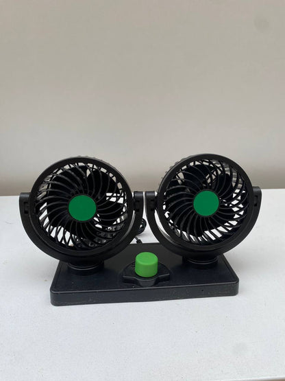 Double Ventilateur électrique pour voiture 2 vitesses rotatif à 360 degrés - تنزوت