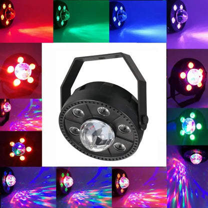 Projecteur jeux de lumiere RGB Laser rotatif 6en1 effets Stroboscope - تنزوت