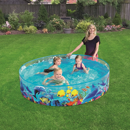 Piscine AquariumRonde en Vinyle et PVC Transparente Pour Enfants 183x38cm#55030 تنزوت