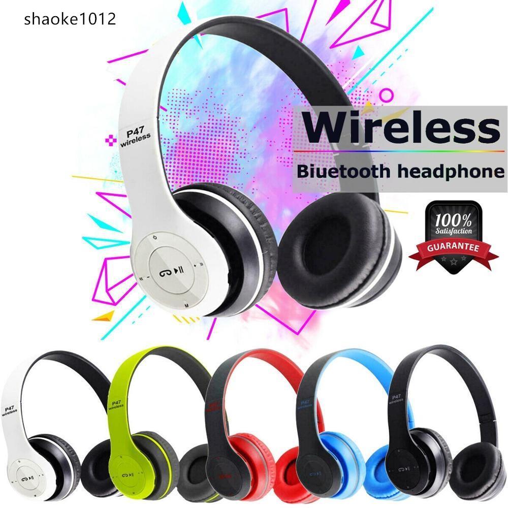 Casque Audio Stereo Bluetooth sans fil modèle P47 pliable - تنزوت